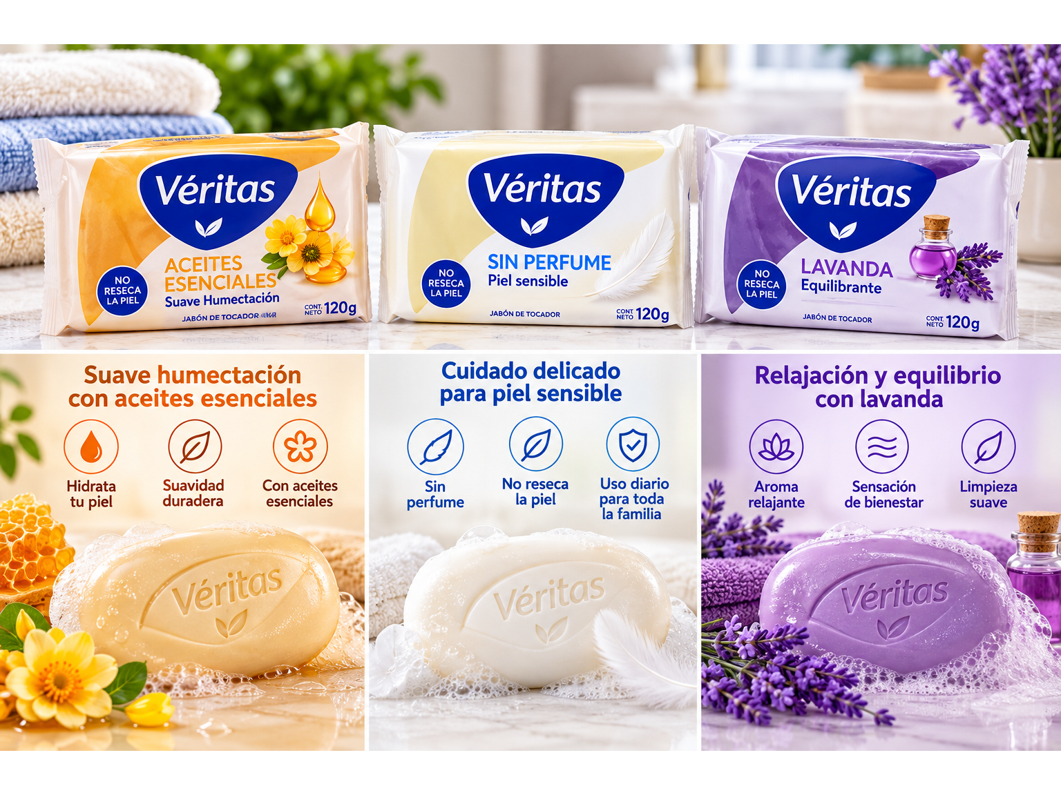 Jabón Veritas Glicerina x 120 gr