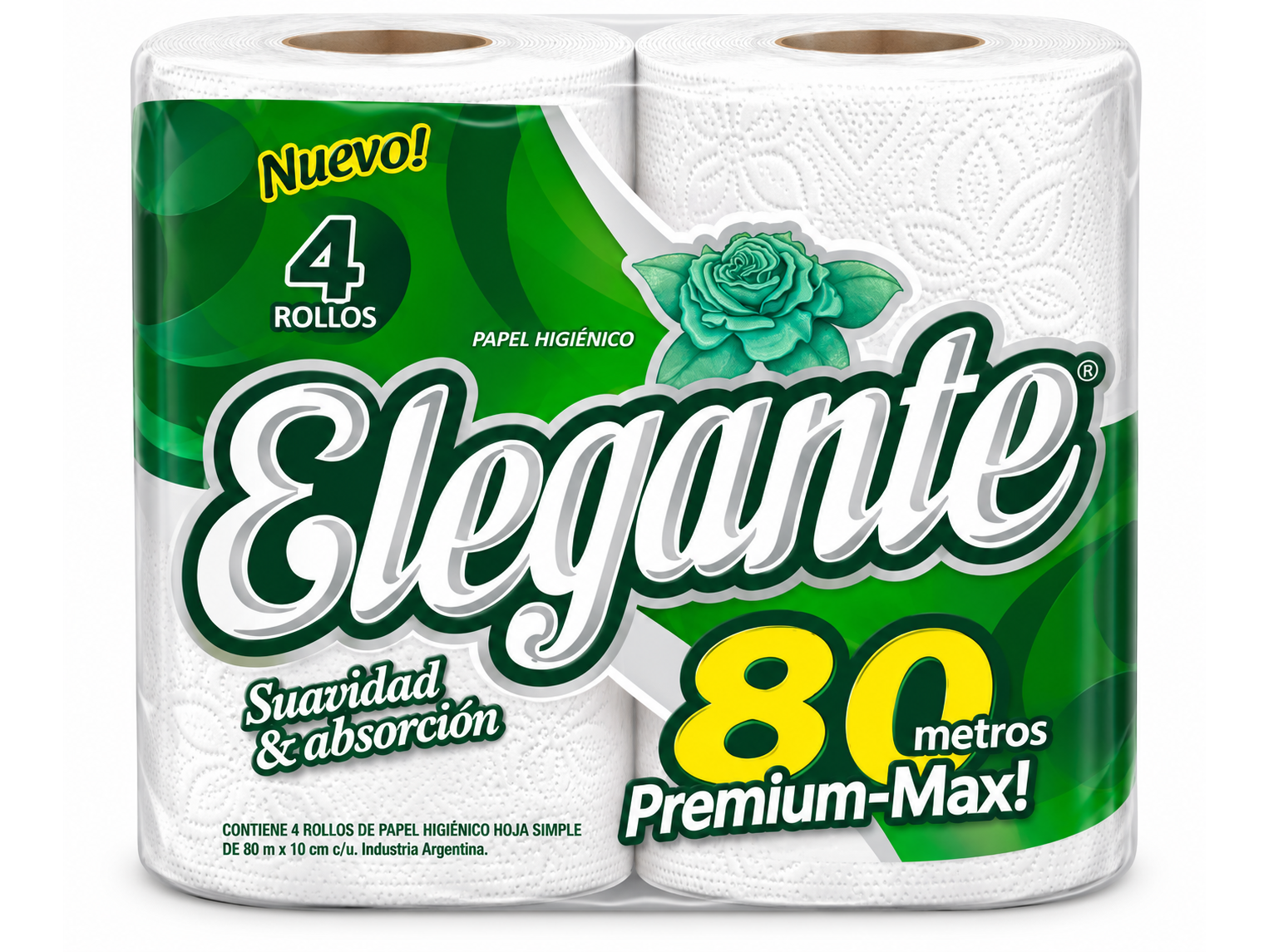 Papel Higiénico Elegante 4 x 80 mt