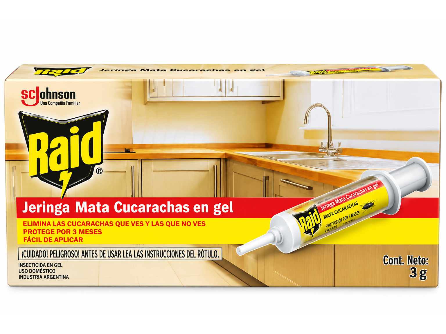 Jeringa para Cucarachas Raid x 3 gr