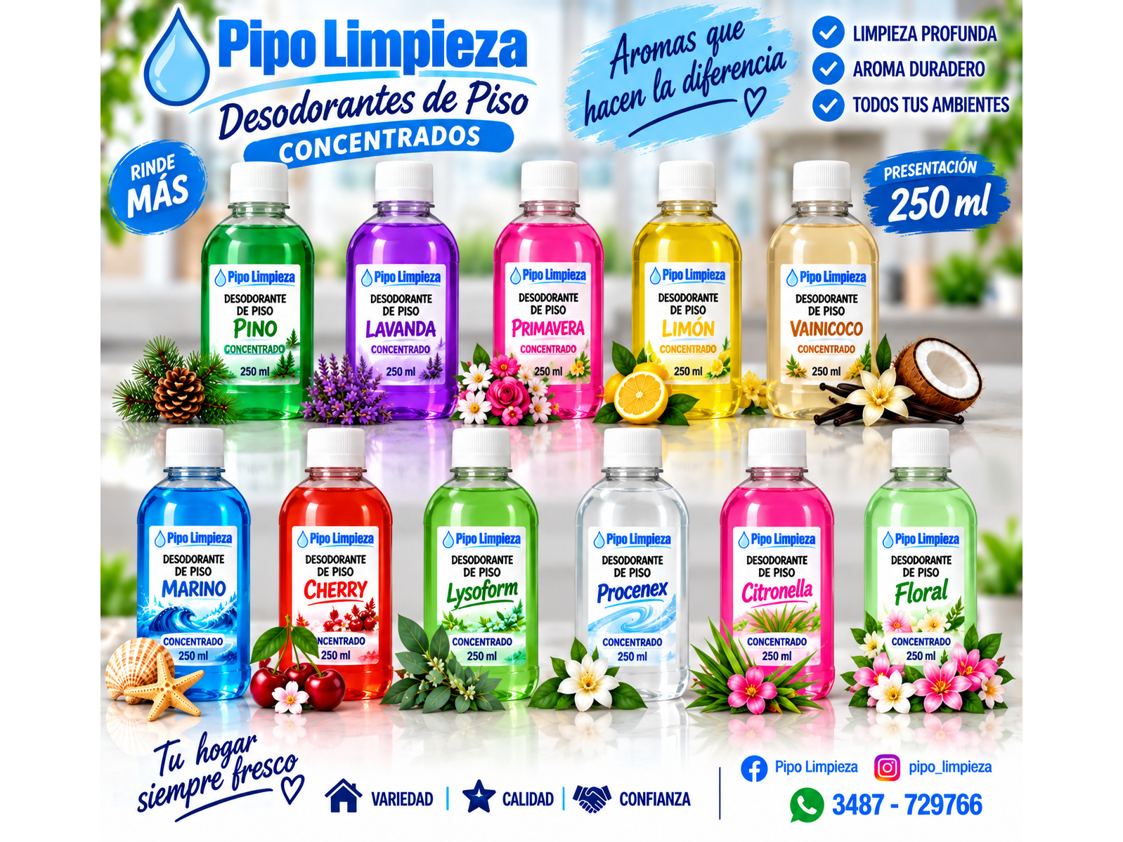 Desodorante de Piso Concentrado 250 ml