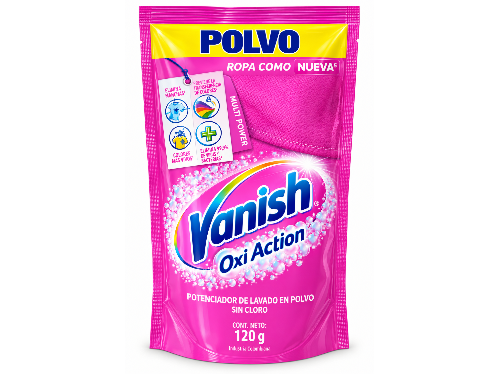 Quitamanchas Vanish en Polvo 120 gr Ropa Color