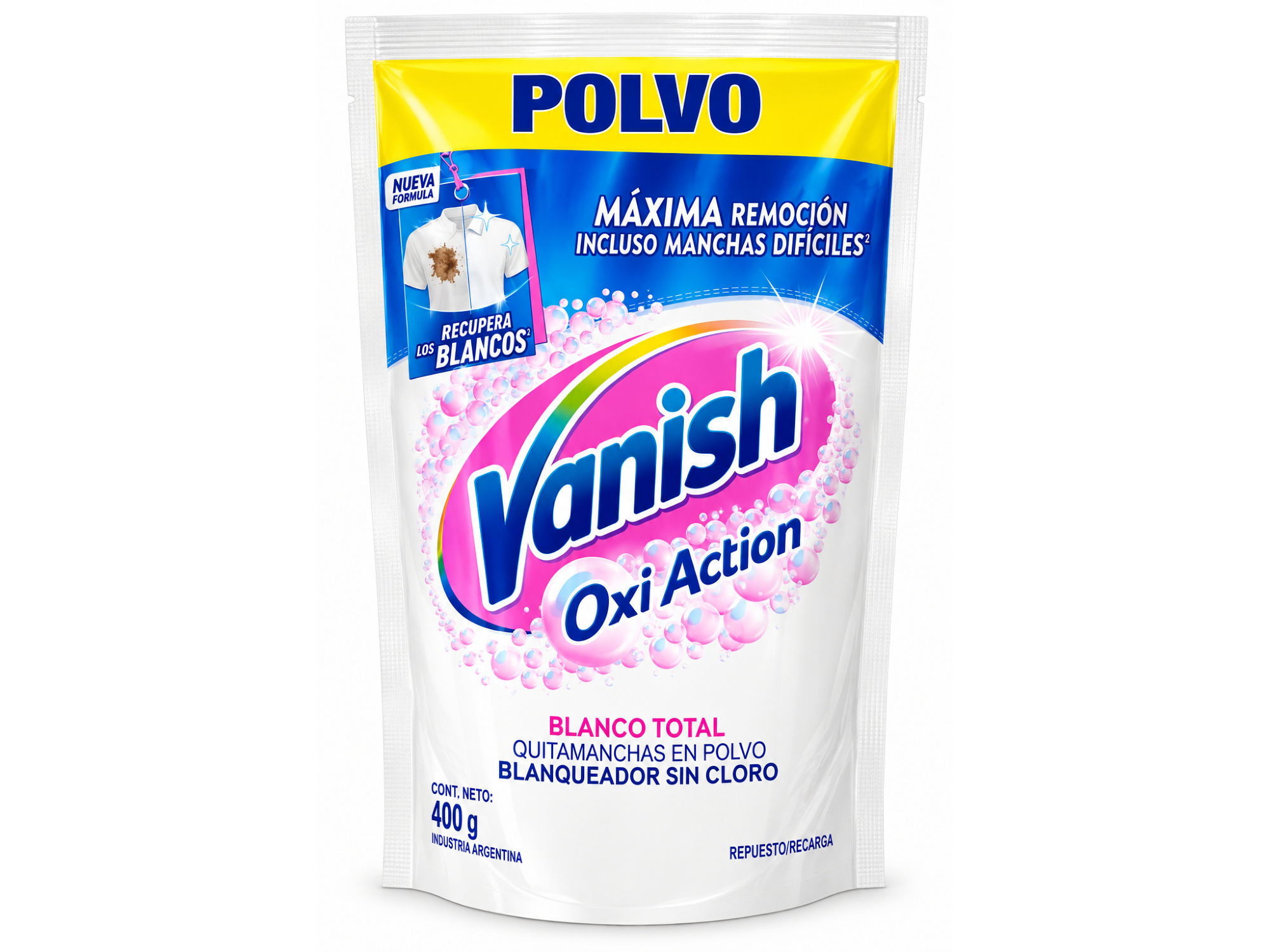Quitamanchas Vanish en Polvo 120 gr Ropa Blanca