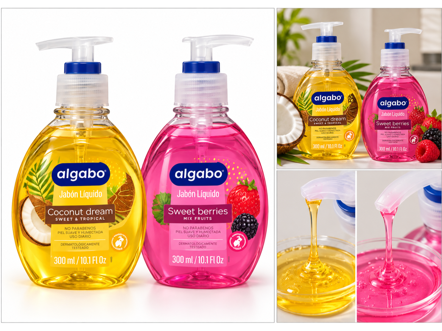 Jabón Líquido Algabo x 300 ml c/ Docificador