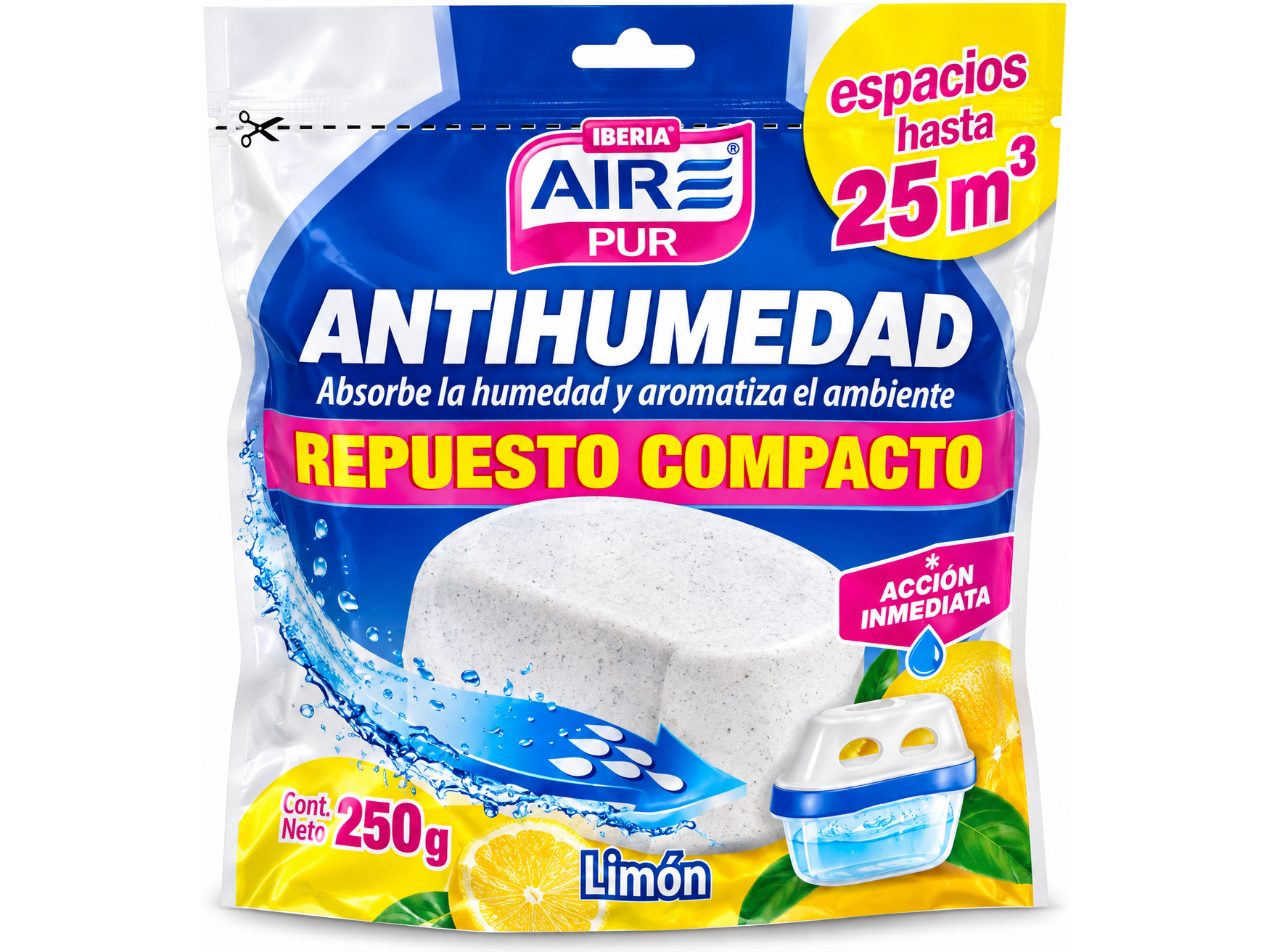 Repuesto Compacto Antihumedad Aire Pur x 250 gr