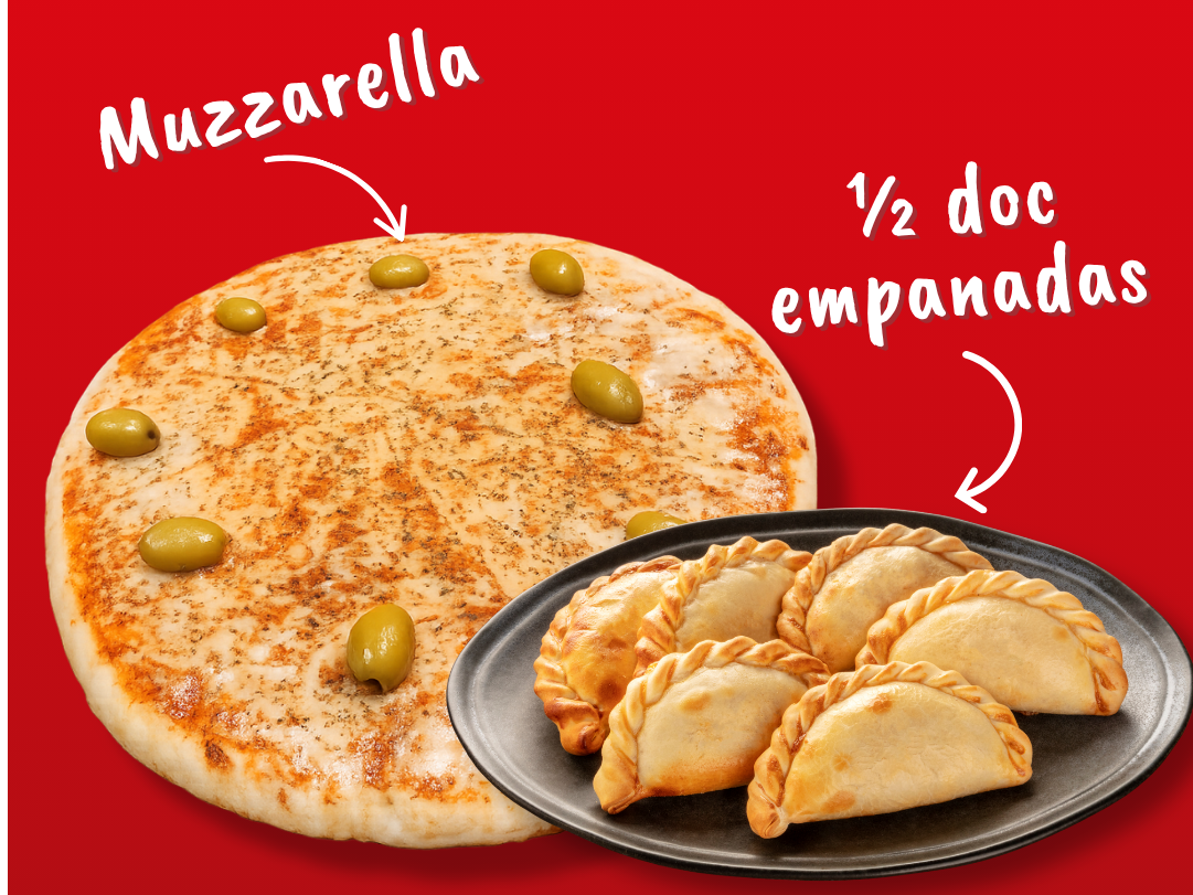 Muzza + 1/2 doc empanadas