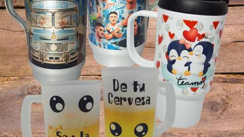 JARROS y VASOS DE PLÁSTICO - VIDRIO - ALUMINIO