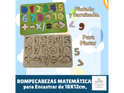 ROMPECABEZAS NÚMEROS y SIGNOS - SIN PINTAR