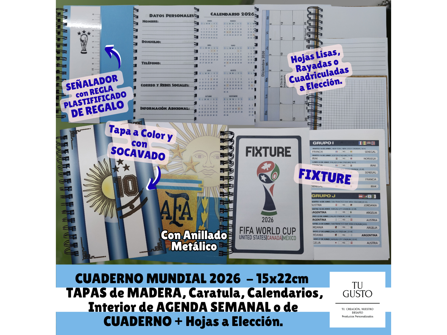 CUADERNO SOCAVADO SELECCIÓN ARGENTINA
