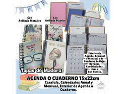 CUADERNO o AGENDA A5 de 15x22cm.
