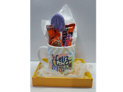 TAZA PLÁSTICA C/BANDEJA 11X14cm y GOLOSINAS