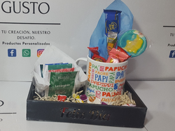 TAZA PLÁSTICA C/BANDEJA 17X25cm y SAQUITERO