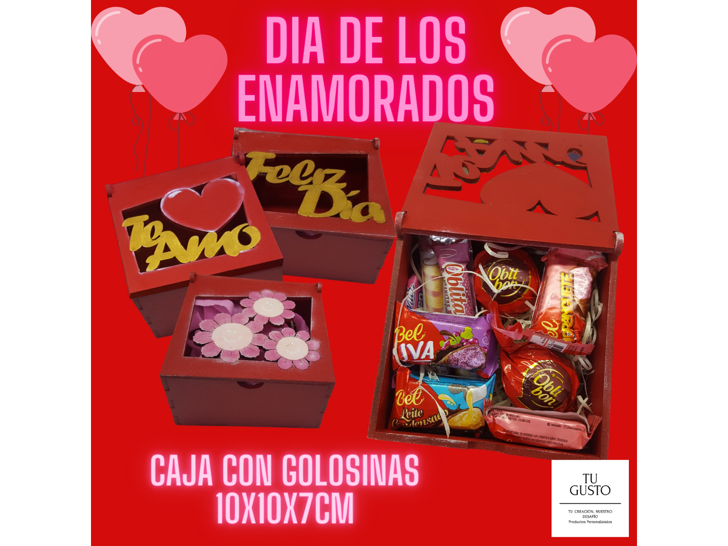 Caja 10x10x7cm con Golosinas