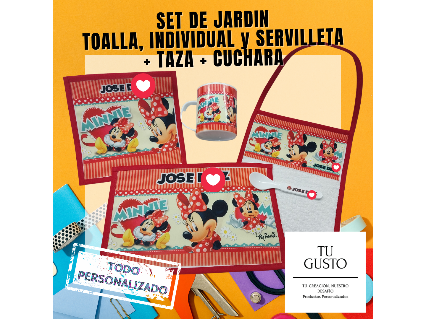 SET DE JARDÍN 3 PIEZAS + TAZA+ CUCHARA PLÁSTICA