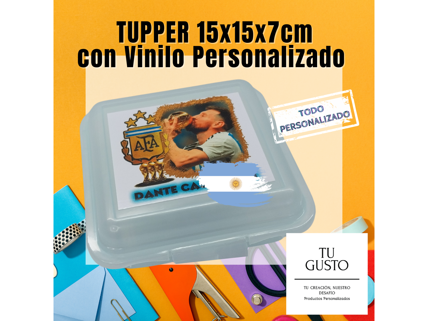 TUPPER con VINILO PERSONALIZADO