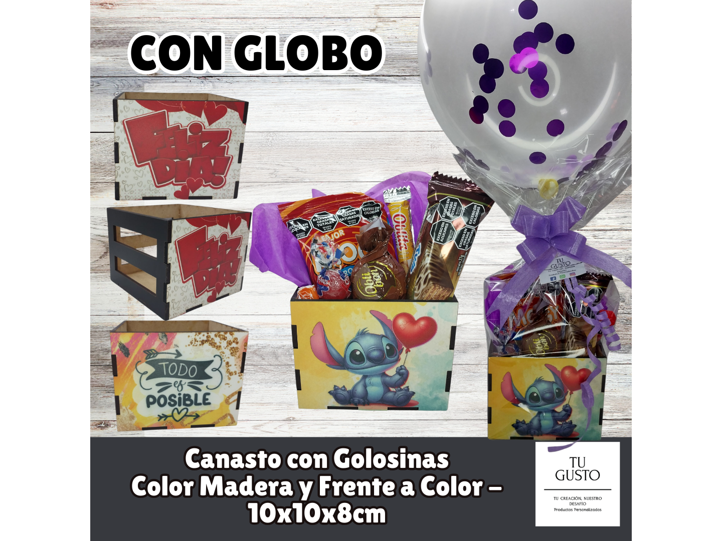 Canasto 10x10x8cm Frente a Color