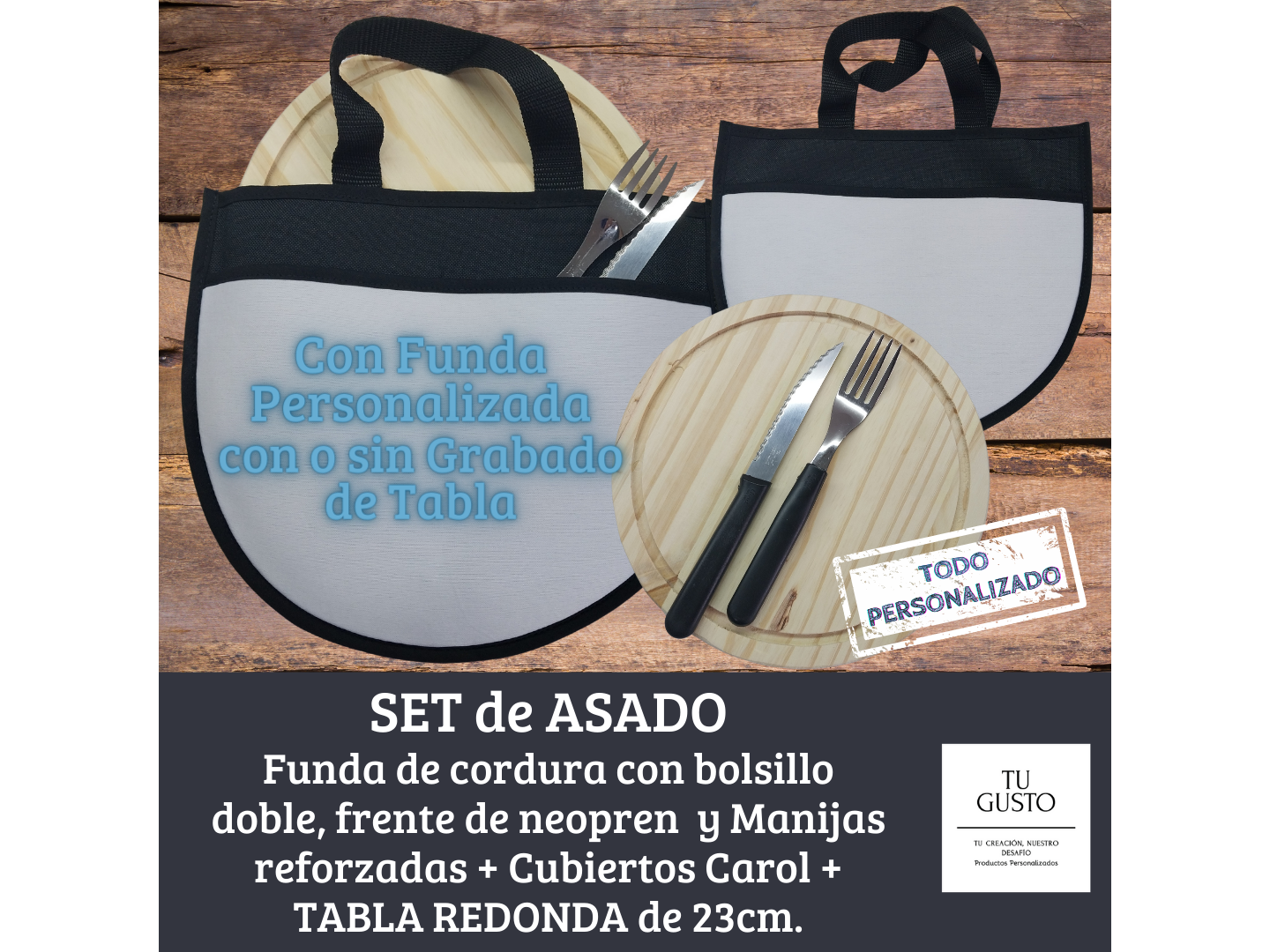 Set de  Asado TABLA REDONDA