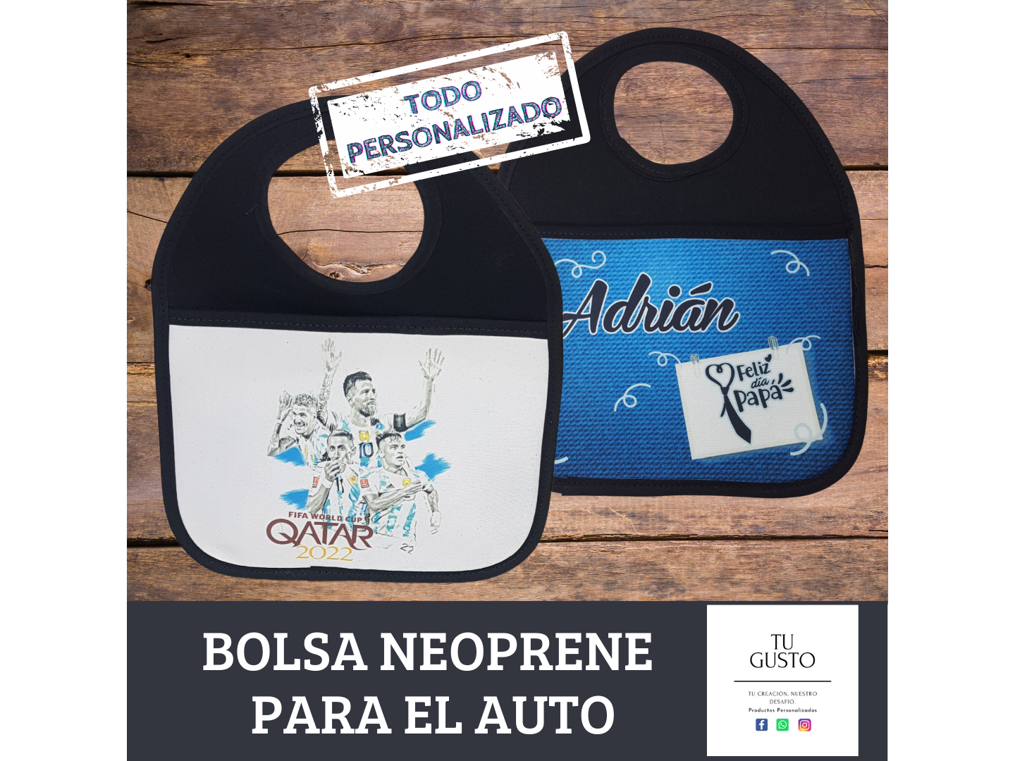 BOLSA PARA EL AUTO - AMBAS CARAS SUBLIMABLES