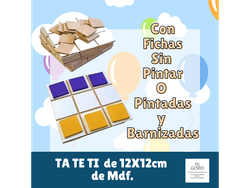 TA TE TI  de 12X12cm  de Mdf.