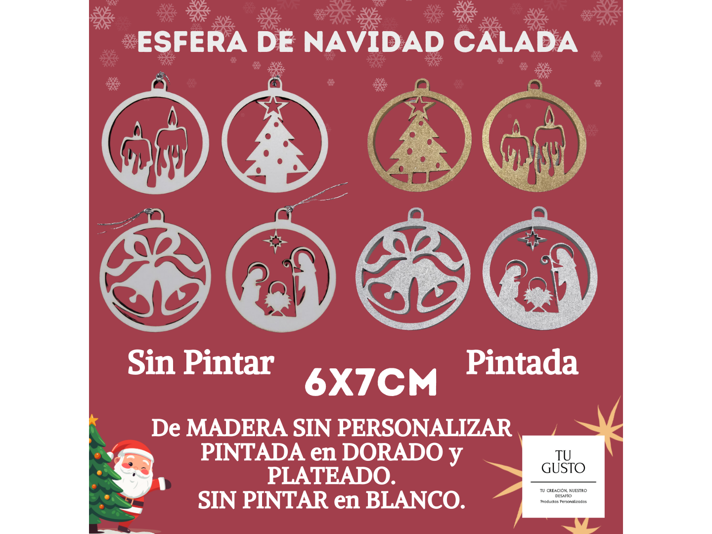 Esfera  SIN PERSONALIZAR -  CALADA 6x7 cm