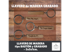 LLAVERO de MADERA GRABADO