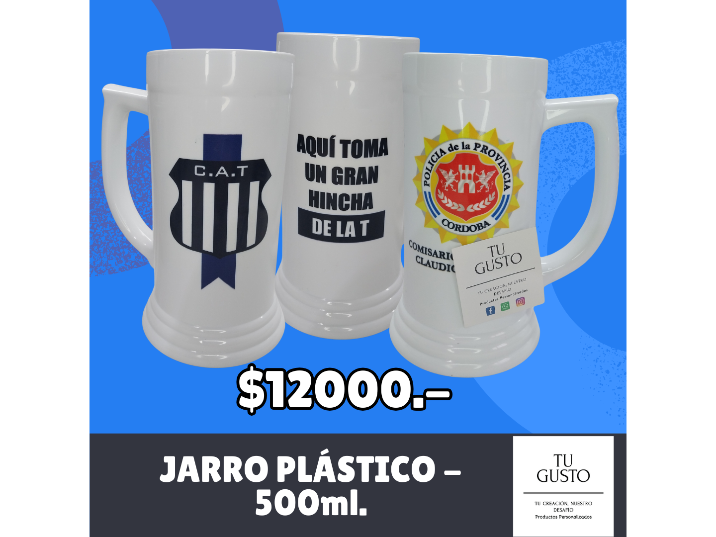 JARRO CERVECERO PLÁSTICO