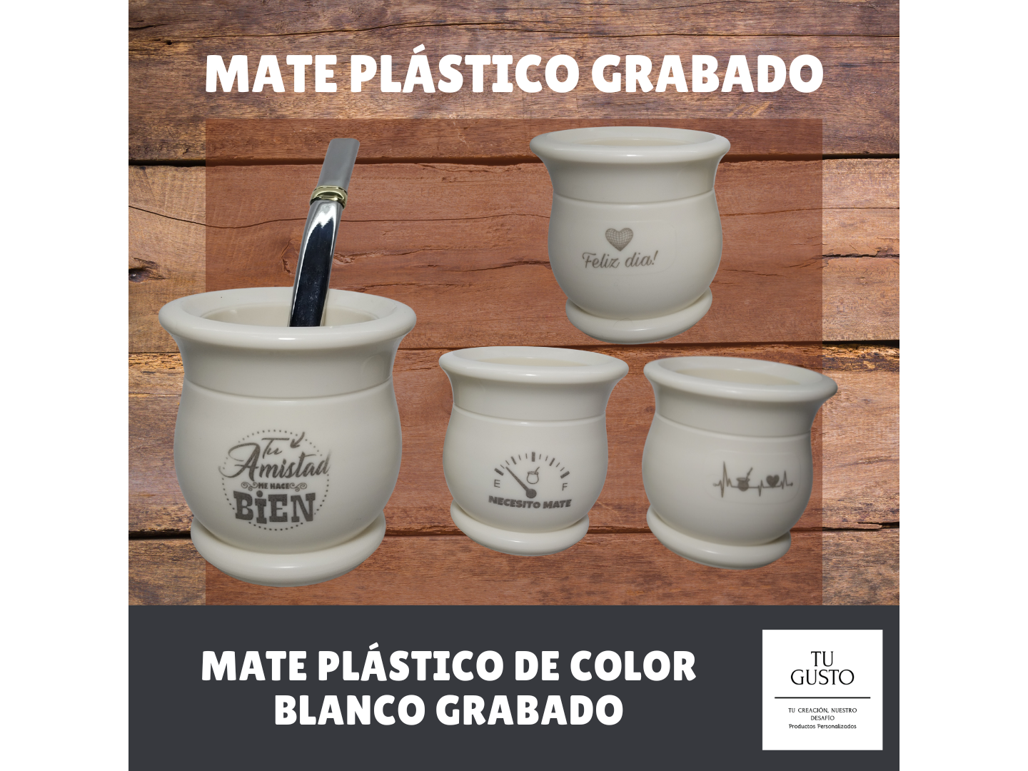 MATE PLÁSTICO GRABADO
