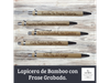 Lapicera de Bamboo con Frase Grabada