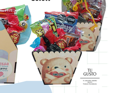 Canasto con Golosinas 11x11cm