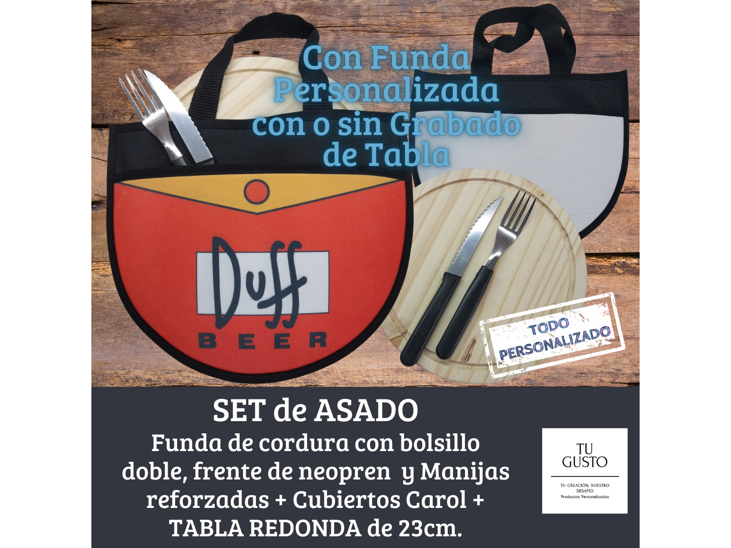 Set de Asado TABLA REDONDA