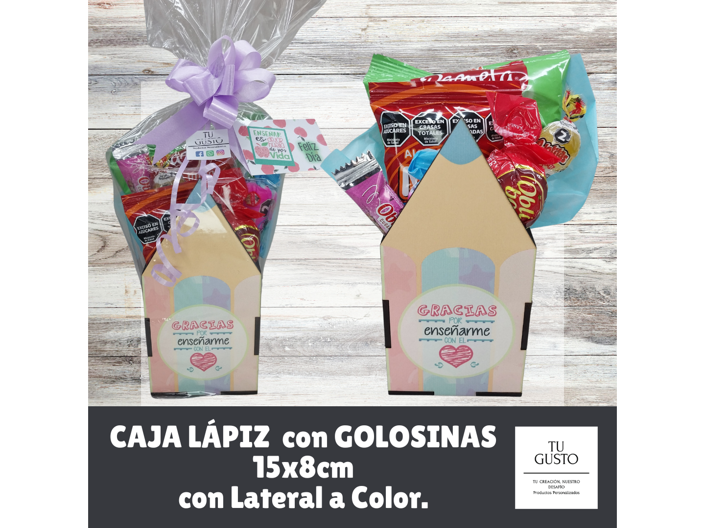 CAJA LÁPIZ con GOLOSINAS