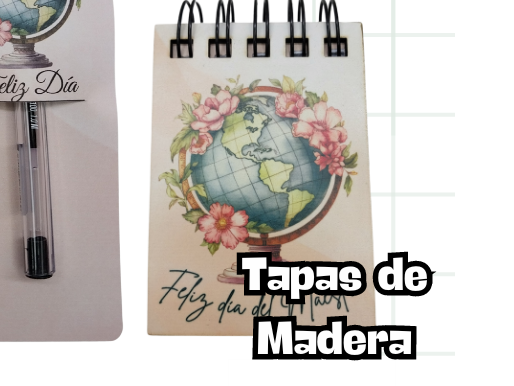 ANOTADOR A7 con TAPAS de MADERA