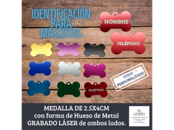 MEDALLA METÁLICA IDENTIFICADOR DE MASCOTAS