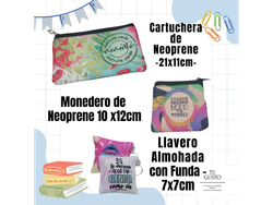 Cartuchera, Monedero y Llaveros