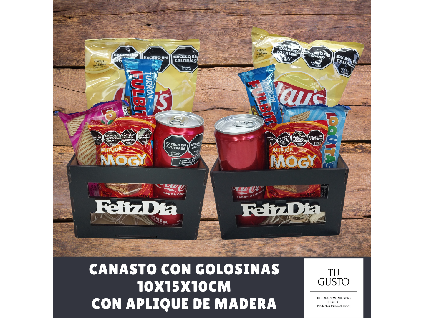 CANASTO 10x15x10cm con GOLOSINAS