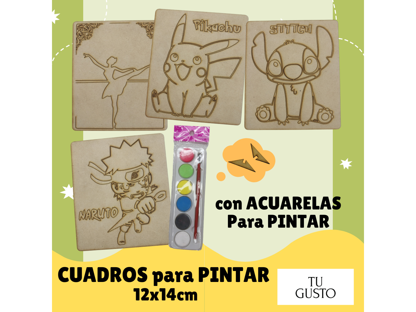 CUADROS para PINTAR -12x14cm