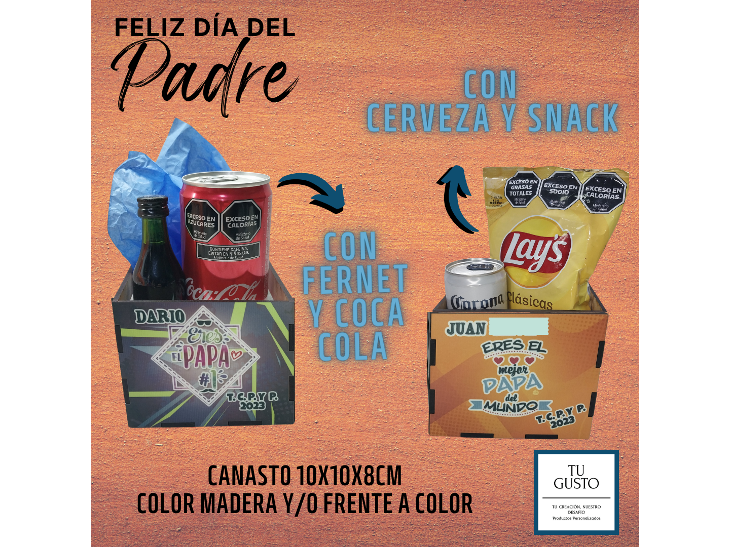 CANASTO 10X10 con FERNET y COCA COLA