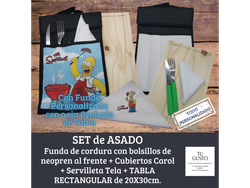 Set de Asado TABLA 20x30cm