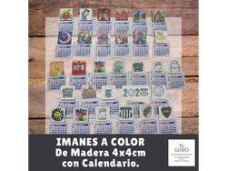 Iman de Madera a Color 4x4cm