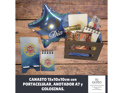 Canasto 10x15 + Portacelular + Anotador