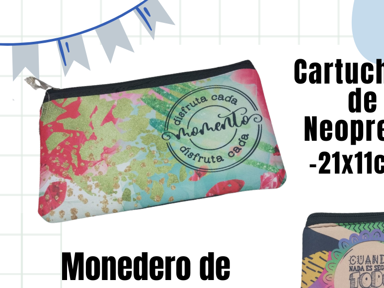 CARTUCHERA NEOPRENE CHICA 21x11cm
