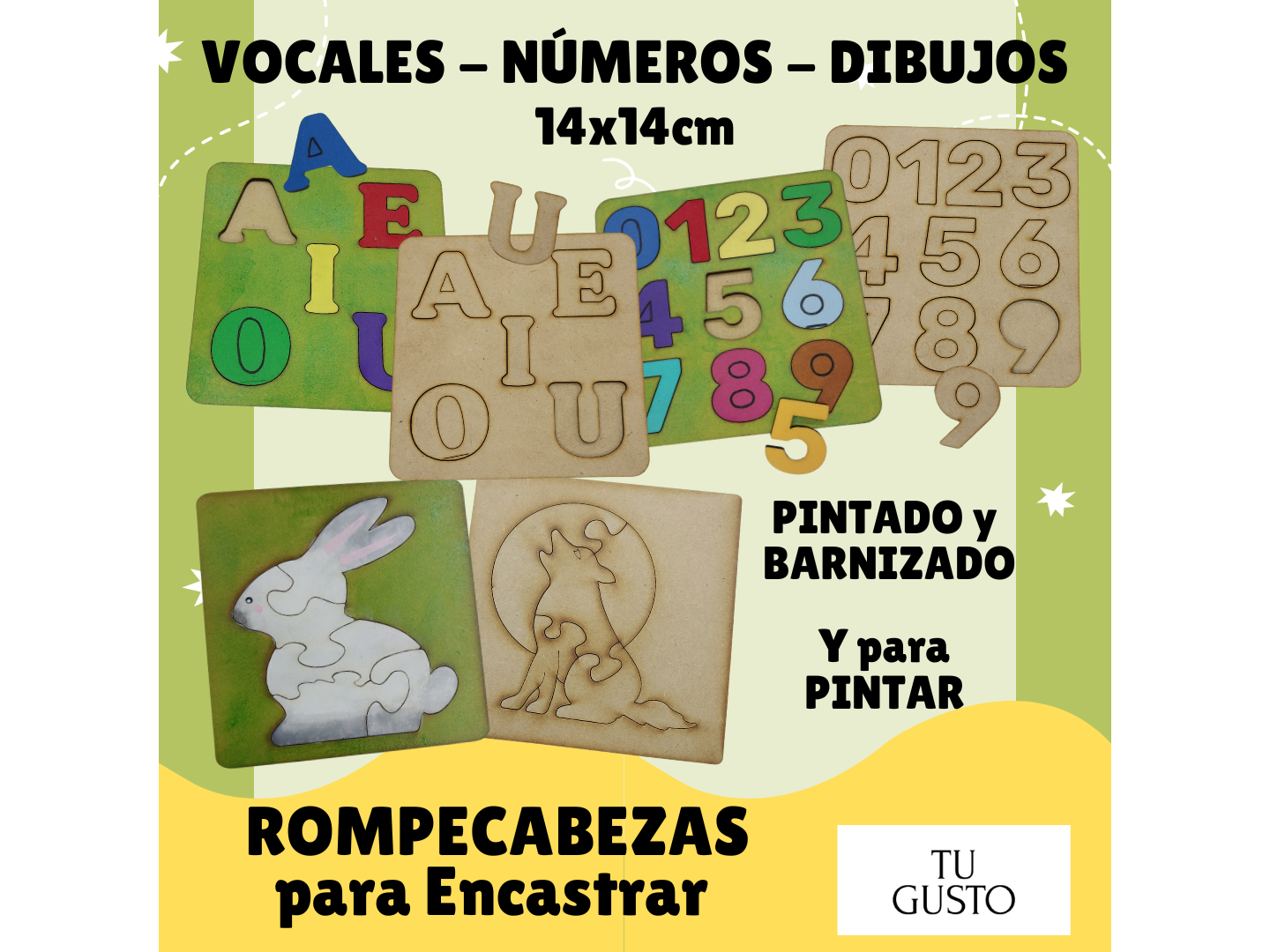 ROMPECABEZAS para ENCASTRAR - SIN PINTAR