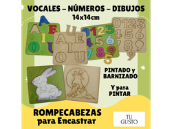 ROMPECABEZAS para ENCASTRAR - SIN PINTAR
