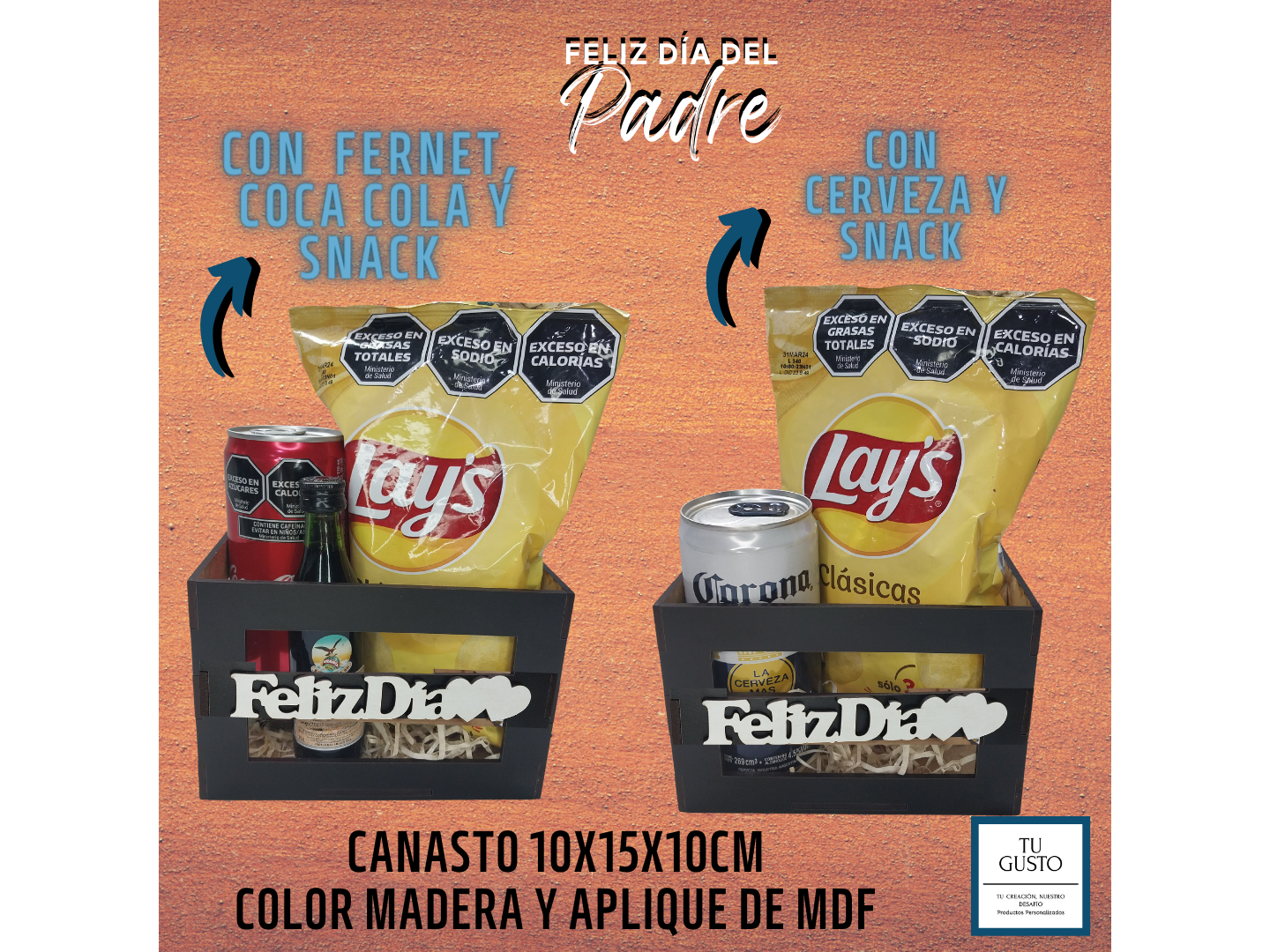 CANASTO 10x15 con CERVEZA y SNACK