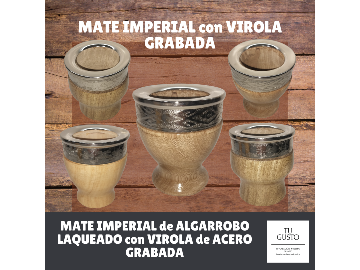 MATE IMPERIAL con VIROLA GRABADA
