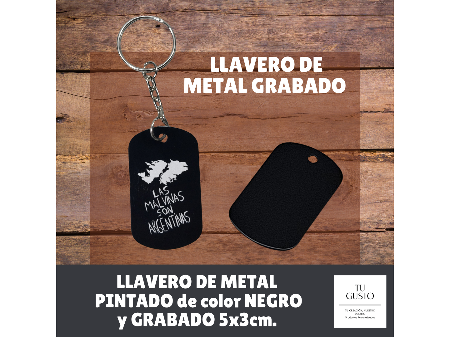 LLAVERO DE METAL GRABADO