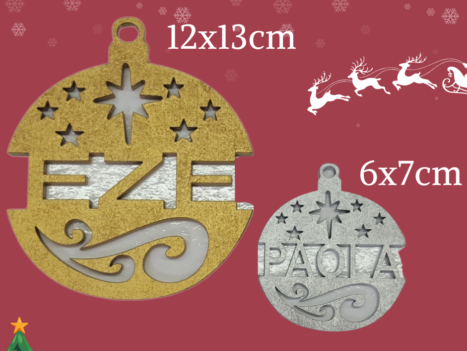 Esfera Navideña CALADA 12x13cm