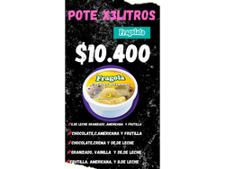 Helado pote 3 litros