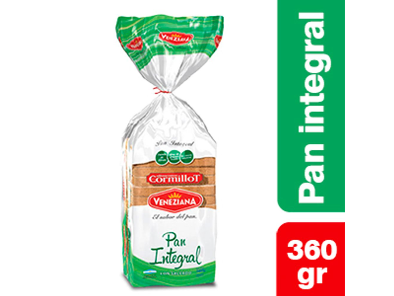 Pan  integral con salvado Veneziana 360 g.