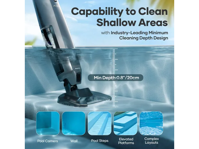 Handheld Pool Vacuum Aiper Pilot X1 For Inground Pools