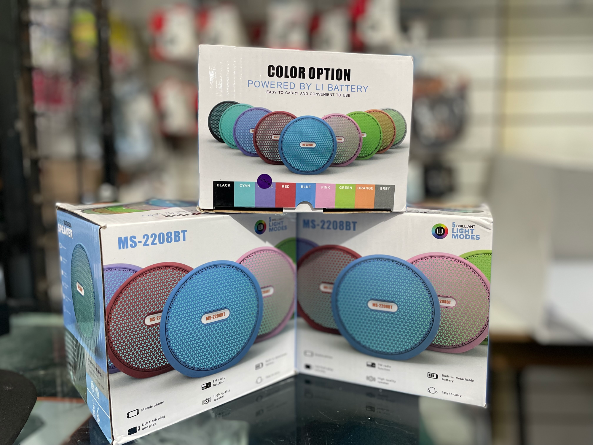 Parlante bluetooth de colores